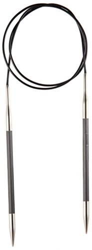 KnitPro Karbonz Rundstricknadeln 80cm, 6,00mm Rundstricknadel, Karbon/Messing, Black, 22x11x0.5 cm von KnitPro