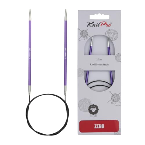 KnitPro International Rundstricknadel ZING 3,75 mm amethyst 120 cm, Lila von KnitPro