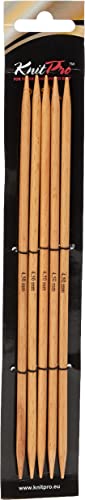 KnitPro K35118 Strumpfstricknadeln, Wood, Braun, 4,5 mm, 5 von KnitPro