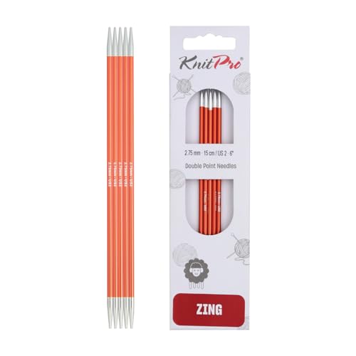 KnitPro K47034 Sockennadeln, Metal, Orange, 20cm / 2.75mm von KnitPro