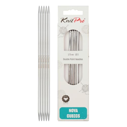 KnitPro K12128 Strumpfstricknadeln, Silber, 3,75 mm, 5 von KnitPro