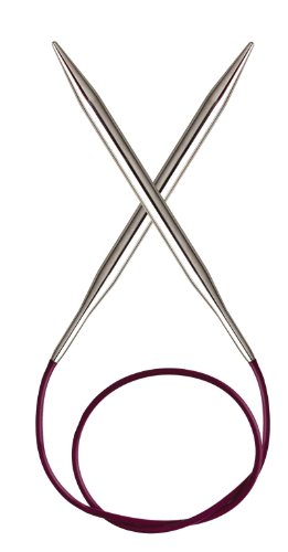 KnitPro Nova Metal: Knitting Pins: Circular: Fixed: 50cm x 4.00mm, Messing, Silver, 50cm x 4mm von KnitPro