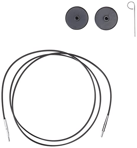 KnitPro Strickkabel mit Stecker, Metall, Black, 76cm von KnitPro