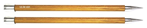 KnitPro Royale: Stricknadeln: Einzelendig: 30 cm x 12 mm, Birkenholz, Messing, Mehrfarbig, 30 x 1.2 x 1.3 cm von KnitPro
