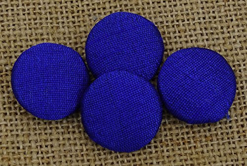 Royal Blue Solide Poly Dupion Stoff Tuch bedeckt 2 Löcher Mantel Anzug Nähen Buttons - Packung mit 12 Stück von Knitwit