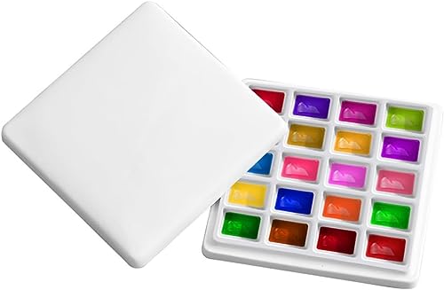 KnoRRs Malfarbe-Palette, 20 Mulden, Keramik, Weiß, Klassisch, Perlen, Organisieren, Sortieren, Basteln, Malen, Aquarell, Gouache, Acryl, Öl, Tempera von KnoRRs