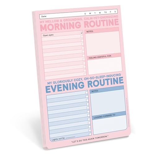 Knock Knock 1-Count AM/PM Routine Pad, Morning and Evening Routines Habit Tracker Notizblock, 15,2 x 22,9 cm von Knock Knock