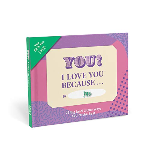 Knock Knock "I Love You Because Book Fill in The Love" Buch & Geschenktagebuch (25 Anweisungen), 12,7 x 14,5 cm von Knock Knock