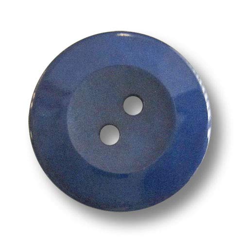 Knopfparadies - 20er Set günstige, dunkelblaue Kunststoffknöpfe mit zwei Löchern. Ø: ca. 12mm! von Knopfparadies