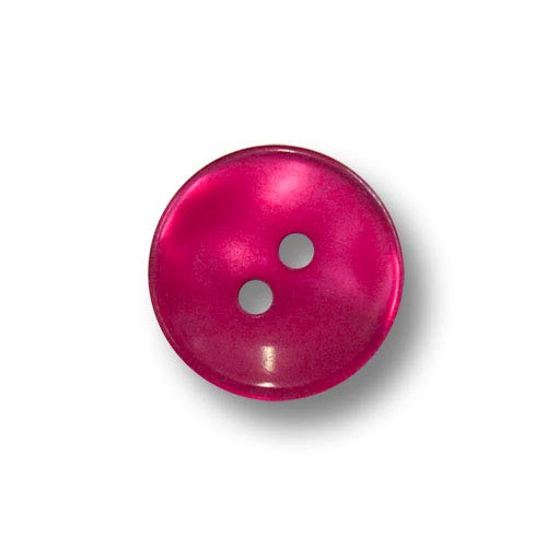 Knopfparadies - 8er Set wunderschön pink schimmernde Zweiloch Blusenknöpfe aus Kunststoff mit Perlmuttglanz, Ø: ca. 14mm! von Knopfparadies