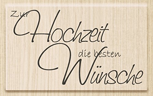 Knorr Prandell 211800306 Knorr prandell 211800306 Stempel aus Holz (Glückwünsche) Motivgröße 7 x 4 cm , Motiv: Zur Hochzeit die besten Wünsche von Knorr Prandell