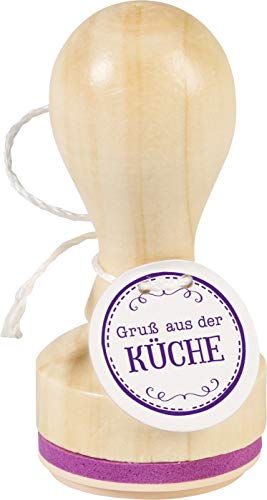 Knorr Prandell 211803023 Knorr prandell 211803023 Stempel aus Holz, rund Motivgröße ca. Ø 3,2 cm, Motiv: Gruß aus der Küche von Knorr Prandell