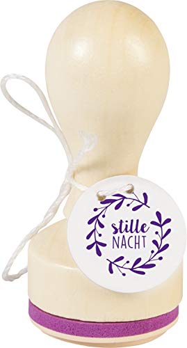 Knorr Prandell 211803028 Stempel aus Holz, rund Motivgröße circa Durchmesser 3,2 cm, Motiv Stille Nacht Knorr Prandell 211803028 Stempel aus Holz, rund Motivgröße circa Durchmesser 3,2 cm, Motiv Stille Nacht von Knorr Prandell