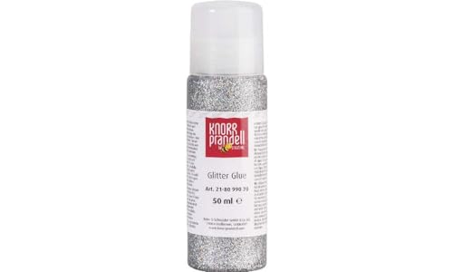 Knorr Prandell 218099070 Glitter Glue 50 ml, Farbe: Silber-Regenbogen von Knorr Prandell