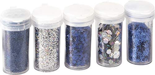 Knorr Prandell 218105491 Knorr prandell 218105491 Glitter-Mix 5 Röhrchen mit je 4 g, Farbe: blau Farbe: blau von Knorr Prandell