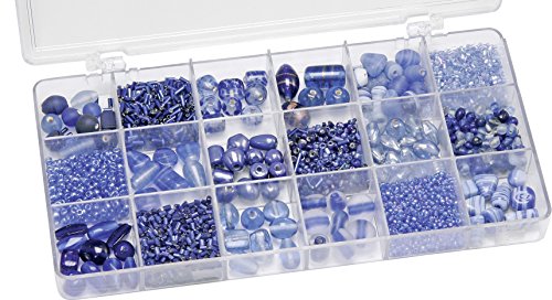 KnorrPrandell Knorr prandell 216050350 Sortimentsbox Glasperlen (21 x 10,5 x 2,4 cm, 200 g) blau von Knorr Prandell