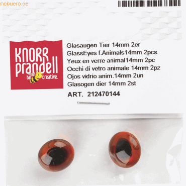 5 x Knorr prandell Glasaugen 14mm braun VE=2 Stück von Knorr prandell