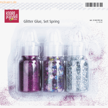 5 x Knorr prandell Glitterfarbe Glue Set 3x30ml Spring von Knorr prandell