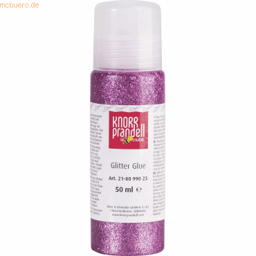 6 x Knorr prandell Glitter Glue 50 ml altrosa von Knorr prandell