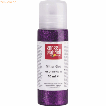 6 x Knorr prandell Glitter Glue 50 ml dunkellila von Knorr prandell