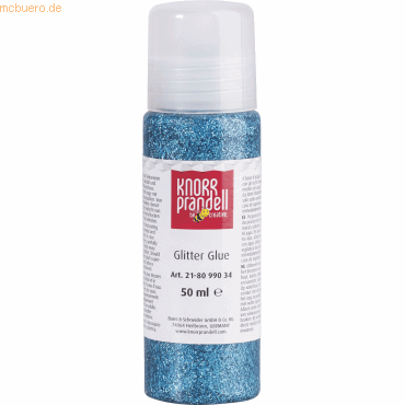 6 x Knorr prandell Glitter Glue 50 ml himmelblau von Knorr prandell