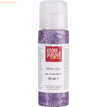 6 x Knorr prandell Glitter Glue 50 ml lila von Knorr prandell