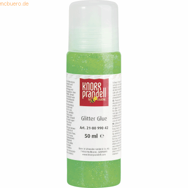 6 x Knorr prandell Glitter Glue 50 ml neongrün von Knorr prandell