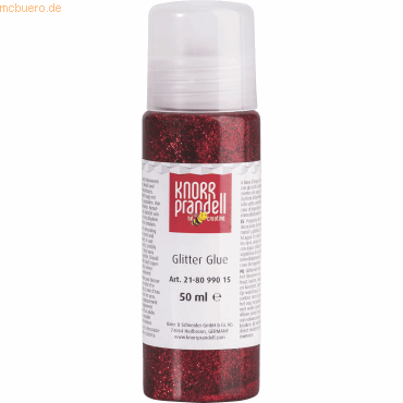 6 x Knorr prandell Glitter Glue 50 ml rot von Knorr prandell