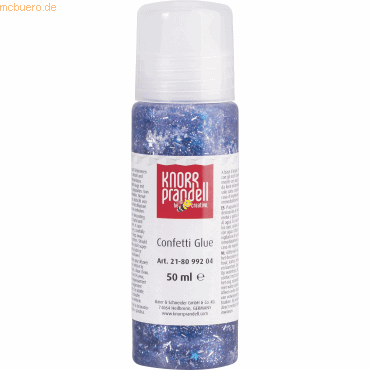 6 x Knorr prandell Glitterfarbe Konfetti Glue 50ml Eiskristalle silber von Knorr prandell