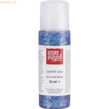 6 x Knorr prandell Glitterfarbe Konfetti Glue 50ml Sterne blau von Knorr prandell