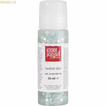 6 x Knorr prandell Glitterfarbe Konfetti Glue 50ml Sterne silber von Knorr prandell