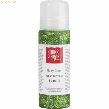 6 x Knorr prandell Glitzerfarbe Flaky Glue 50ml grün von Knorr prandell