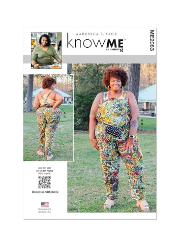 KNOW ME Aaronica B. Cole M1 Schnittmuster ME2083M1 für Damen und Overalls und Gürteltasche (38-40-42-44-46-46) von Know me