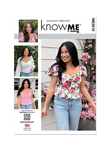 Know me ME2019K5 Damenoberteile von Alissah Threads Schnittmuster für Oberteil und Weste, Mehrere Farben, 8-10-12-14-16 von McCall's