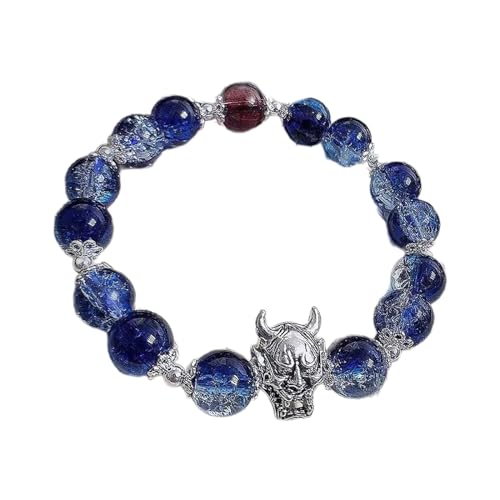 Kobeleen Glasperlen-Handkette Spiel Genshin Xiao Armband handgemachte Maske Anhänger Armband Unisex Schmuck Zubehör von Kobeleen