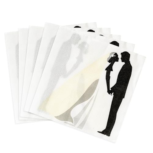 KOBOKO 20 Stück Servietten Hochzeit, Hochzeitsservietten 3 Lagig Papierservietten Gästehand Servietten, Tischdeko Hochzeitsservietten Brautpaar für die Heirat, Verlobung, Vermählung (Hochzeit) von Koboko