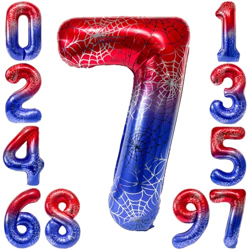 KOBOKO Spidey Deko Luftballon 7. Geburtstag Junge, 40 Zoll Folienballon Zahl 7 Spider Ballon, Spidey Geburtstagsdeko 7 Jahre Junge, Spinnen Ballon 7 Geburtstag Junge, Spidey Luftballons 7 Jahre Junge KOBOKO Spidey Deko Luftballon 7. Geburtstag Junge, 40 Zoll Folienballon Zahl 7 Spider Ballon, Spidey Geburtstagsdeko 7 Jahre Junge, Spinnen Ballon 7 Geburtstag Junge, Spidey Luftballons 7 Jahre Junge von Koboko