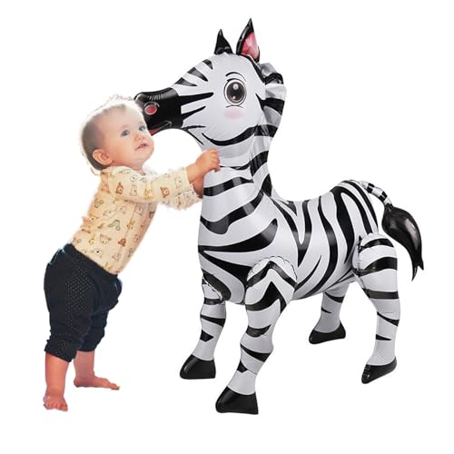 KOBOKO Zebra Luftballon Tiere Ballons, XXL Zebra Folienballon Tiere Geburtstag, Tier Luftballons Kindergeburtstag Deko Junge Mädchen, Stehend Zebra Helium Ballon Tiere für Dschungel Deko Geburtstag von Koboko