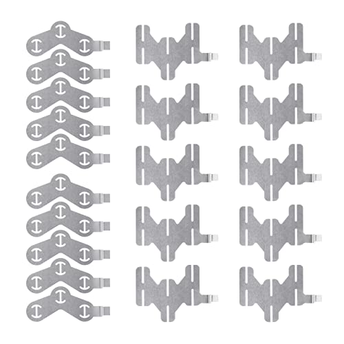 Kodbww 10 Stück 18650 Batterie-Nickelblech, Polygonales Batterie-Nickelblech für Punktschweißgeräte, Batterien, Anschlussbleche, Nickel von Kodbww