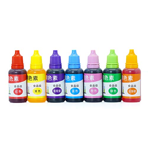 Kodbww 7 Farben, flüssiges Epoxidharz, handgefertigt, Farbstoffe, Gelee, Kunststoff, 20 ml von Kodbww