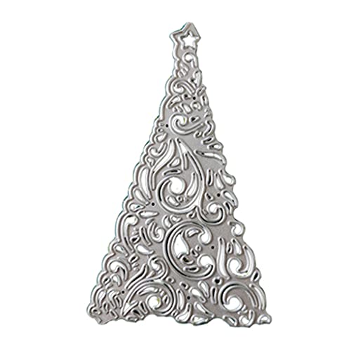 Kodbww Metall-Stanzform mit Weihnachtsbaum-Motiv, kreative Weihnachtsmotiv-Prägeschablone für Papierbastelarbeiten, Fotoalben, Dekoration von Kodbww