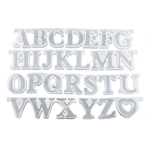 Kodbww Silikonformen in englischer Buchstabenform für Epoxidharz, Gießform für englische Buchstaben, Spielzeugherstellung von Kodbww