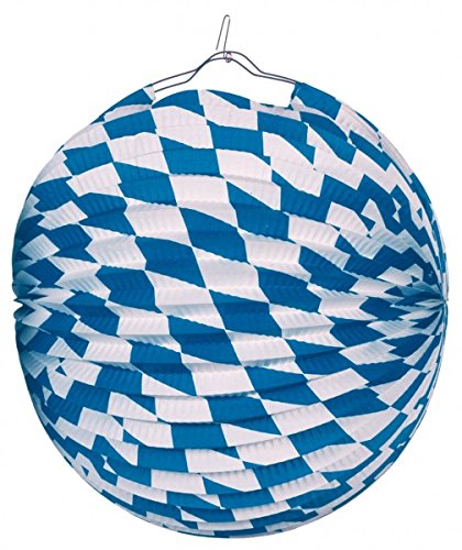 Kogler Lampion Bayern, schwer entflammbar, in Tasche, Karton, Papier, Blau/Weiß, Einheitsgröße von Kogler