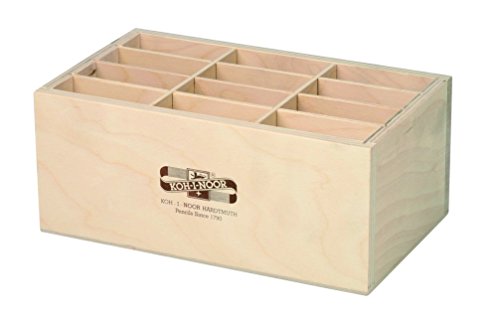 Koh-I-Noor 9475 - Stiftebox Aufbewahrungsbox Pinselbox Stifteköcher aus Holz von GRILLMER