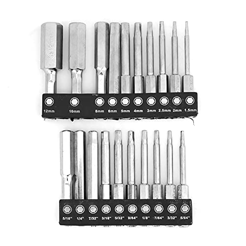 20 Stück Hex Head Magnetic Bits Set 1/4 Zoll Schnell spanner Sechs kant S2 Werkzeugs tahl für Elektro schrauber von Koieam