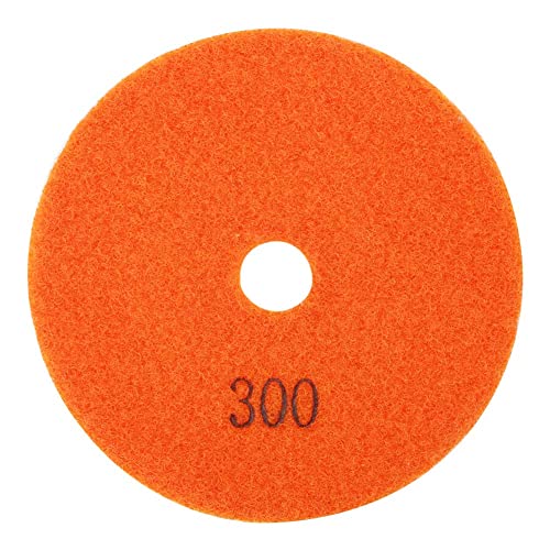 Koieam Diamant-Polierpads, 10,2 cm rundes Diamant-Polierpad, Granit-Marmor-Schleifscheibe, Nasspolierer-Werkzeug (300 Mesh) von Koieam