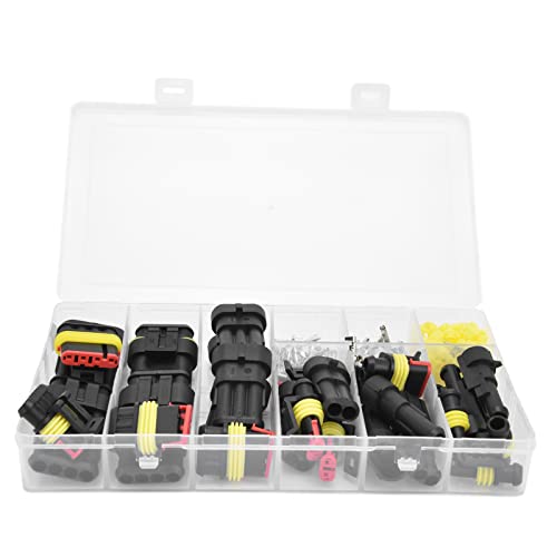 Koieam Kabelverbinder-Set, Kabelverbinder-Stecker-Set, wasserdichtes Automotive-Elektro-Stecker-Buchsen-Klemmen-Sortiment-Set von Koieam