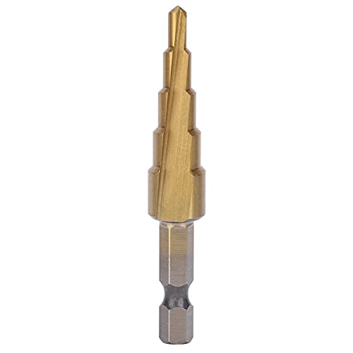 Stufenbohrer HSS, mehrere Löcher, konisches Reiben, gerade Nut, Handwerkzeuge, 4 mm, 12 mm, für Holz, Edelstahl, Aluminium von Koieam