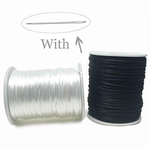 Rattail Fleck Nylonschnur 1.5 mm 90 Yard Kumihimo Schnur Satin Seidenschnur DIY Perlen String Thread Cording von Kojoon