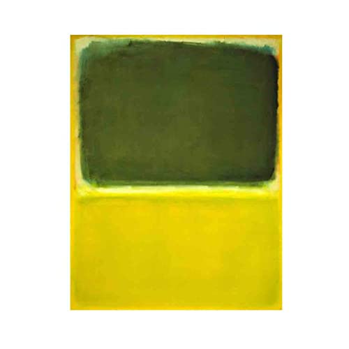 Mark Rothko《Grün auf Gelb》Wandbild Auf Leinwand Poster Leinwand Bilder Schlafzimmer Wanddekoration Wohnzimmer Gemälde Büro Dekoration Kunstdruck(90x117cm-35x46inch,ungerahmt) von Kok-Q-Jur